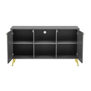 Racxily Modern TV Stand for 55 Inch TVs, Media Console with Adjustable Shelf & Anti-Tip Device - 1 of 4