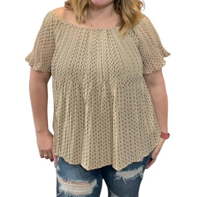 Women's Woven Off The Shoulder Top - SHE + SKY