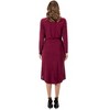 24seven Comfort Apparel Long Sleeve Dressy Tulip Skirt Knee Length Dress - image 3 of 4