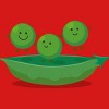 Girl's Design By Humans Cute jumping peas in pod cartoon illustration By thefrogfactory T-Shirt - 2 of 4