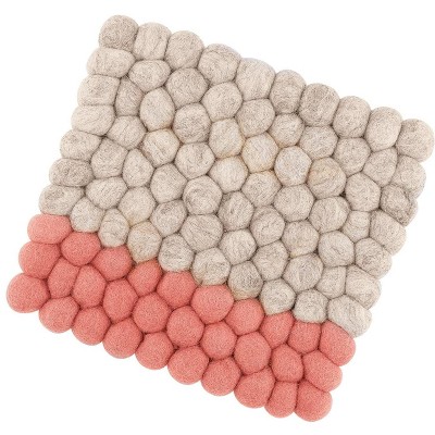CILIO "Lana Due" Wool Trivet, Square, 8.25" x 8.25"