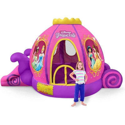 Disney Princess Carriage Bounce House with Slide and Ball Pit