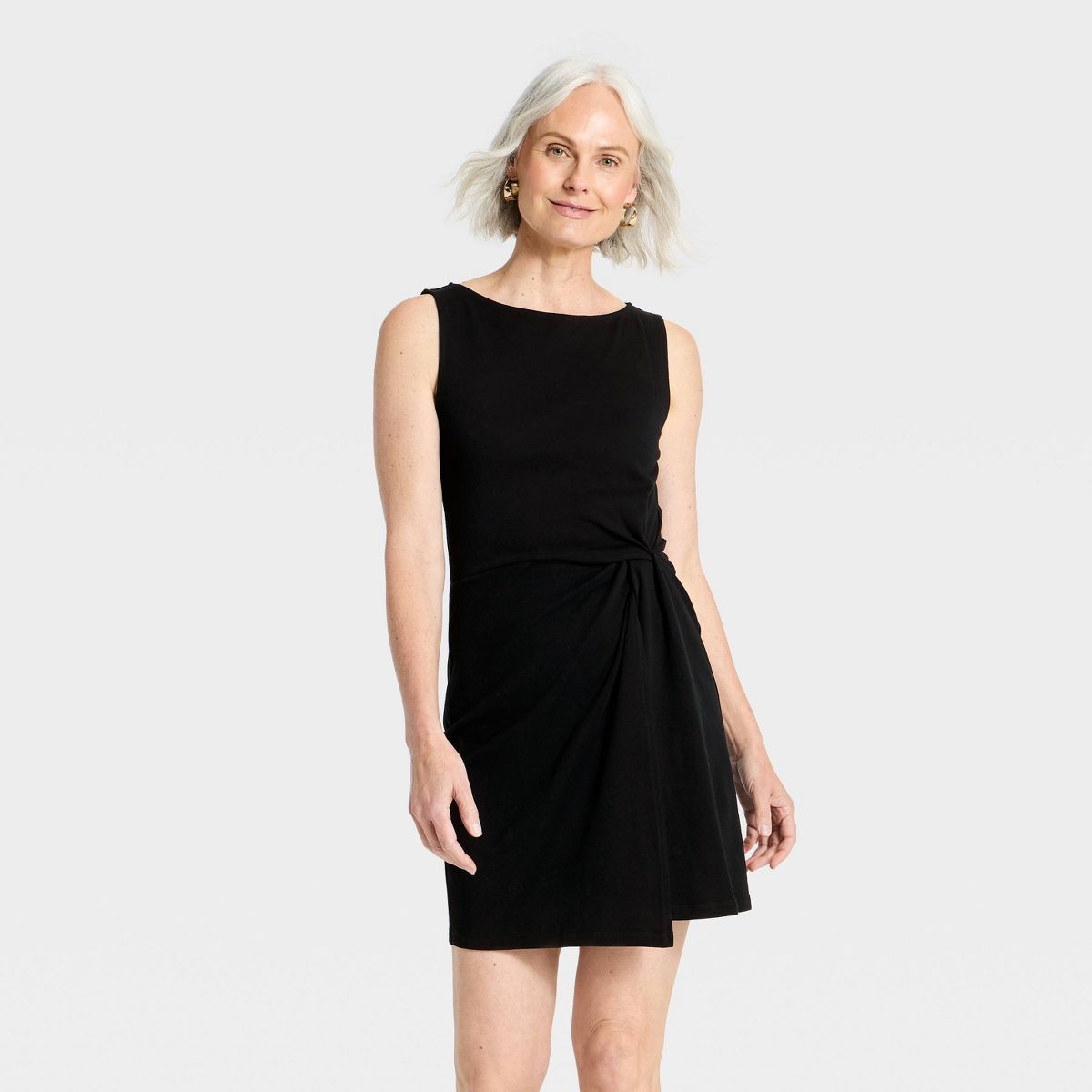 Women's Ruched Side-Knot Mini Dress - A New Day™