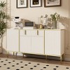NicBex Buffet Cabinet with Storage, 4-Door Sideboard Cabinet with Adjustable Shelf for Kitchen,Dining Room,Hallway - 2 of 4