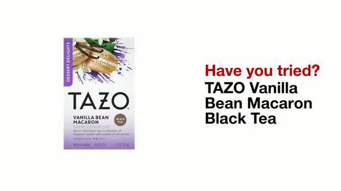 Tazo Vanilla Bean Macaron Dessert Delights Tea Bags - 15ct, 2 of 6, play video