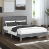 Galano Queen Payne Luxe Bed with Headboard – Concrete Cool Grey - 2 of 4