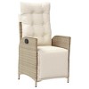 vidaXL 9 Piece Patio Dining Set with Cushions Beige Poly Rattan - Beige and Cream With Footrest 8 Items - 4 of 4