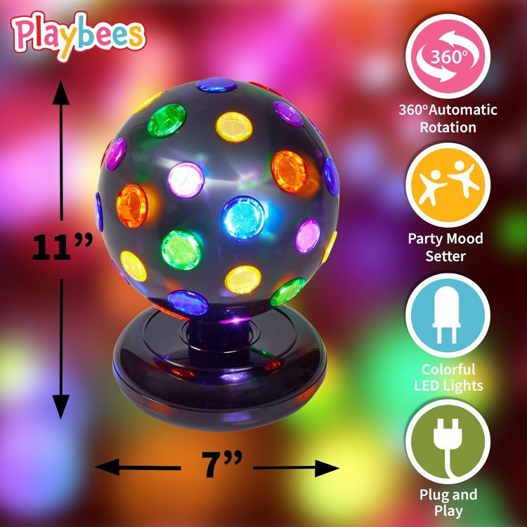 Playbees Rotating Disco Ball Lights 11 Inches, 2 of 6