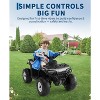 12V Kids 4 Wheeler ATV,Ride on Eletric Motorcycle, 2-Seater Electric Vehicle Toy Car with High&Low Speed, Music, Led Lights for Big Kids - 3 of 4