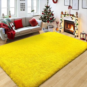 Soft Shag Area Rug 6x9 for Living Room or Bedroom, Fluffy Non-Slip Plush Carpet, Cozy Fuzzy Indoor Rug for Kids Room - 1 of 4