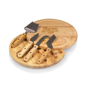 MLB Tampa Bay Rays Circo Cheese Parawood Cutting Board & Tools Set - 1 of 3