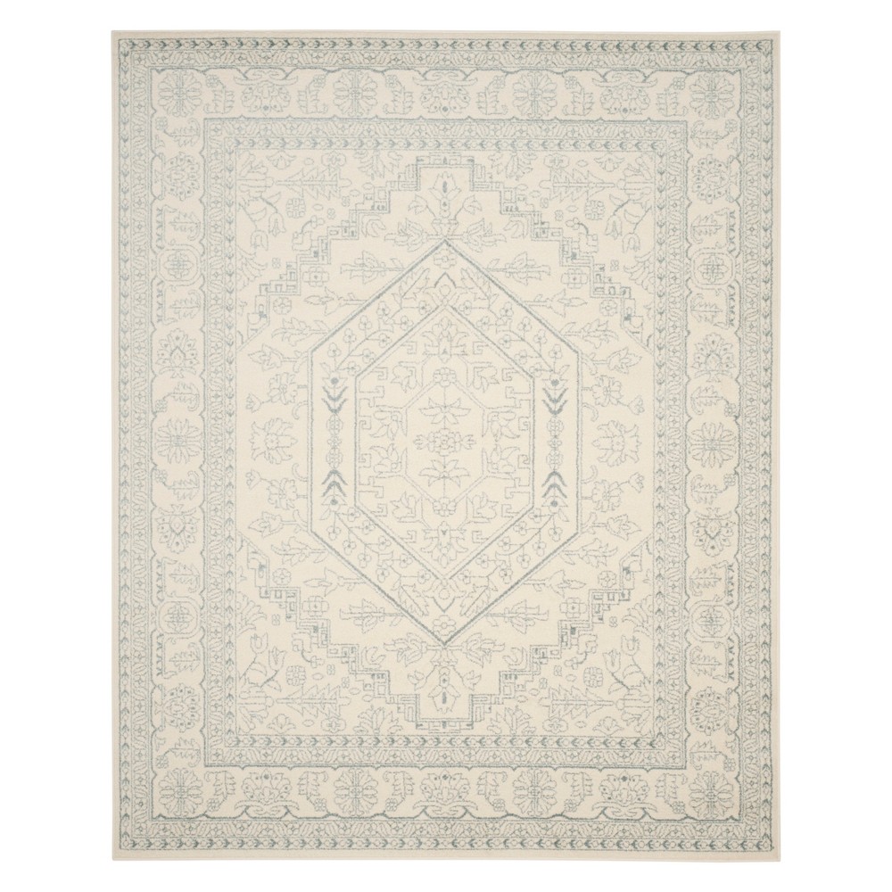 10'x14' Medallion Area Rug Ivory/Slate - Safavieh