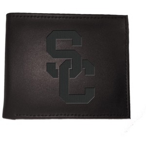 Evergreen NCAA USC Trojans Black Leather Bifold Wallet Officially Licensed with Gift Box - 1 of 1