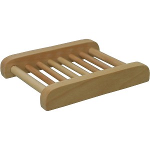 Plantlife Wooden Soap Dish – Eco-Friendly, Water-Draining Holder for Longer-Lasting Soap - 1 of 3