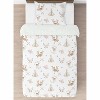 Sweet Jojo Designs Girl Twin Comforter Bedding Set Deer Floral White Taupe and Pink 2pc - 3 of 4