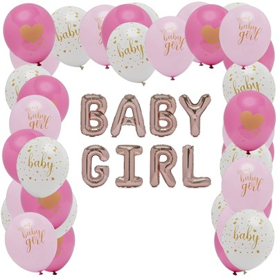 Baby girl baby sales shower balloons