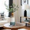 LuxenHome Earth Tones Ombre 15-Inch Tall Stoneware Vase Multicolored - 3 of 4