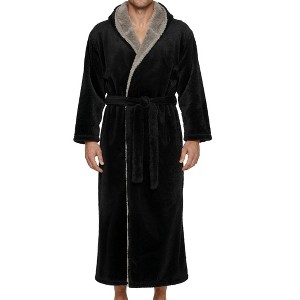 ADR Mens Robe, Fleece Hooded Bathrobe, Big and Tall Bath Robe for Men - 1 of 3