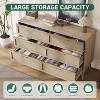 47" Rattan 6-Drawer Dresser - Mid Century Modern Storage Chest for Bedroom & Living Room - 4 of 4