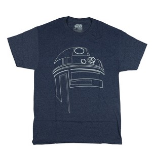 Seven Times Six Star Wars T-Shirt Men's R2D2 Character Outline Design Short Sleeve Tee - 1 of 4
