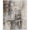 Ivory Gray and Brown Abstract Power Loom Area Rug - 4 of 4