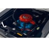 1972 Plymouth Cuda 340 Black with White Stripes, Top and Interior Limited Edition 1/18 Diecast Model Car by ACME - 2 of 4