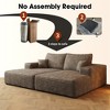 Whisen Modern Sleeper Sofa Bed, Dual Lounger, Plush Corduroy Fabric - 4 of 4