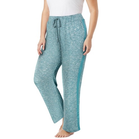 Dreams & Co. Women's Plus Size Supersoft Lounge Pant, 14/16 - Deep Teal  Marled : Target