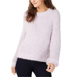 I.N.C International Concepts Womens Popcorn Pullover Sweater, Purple, Medium - 1 of 1