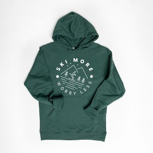 Simply Sage Market Women's Graphic Hoodie Ski More Worry Less - 1 of 2