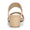 Allegra K Women's Back to College Faux Suede Dual Straps Block Heel Slide Sandals - 3 of 4