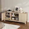 GustoWave TV Console Table for up to 65 Inch TVs, Mid Century Modern TV Stand with Storage Cabinets & Open Shelves - 4 of 4