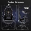 FURNIinspire Task and Office Chairs Home Office Computer Chair Swivel Desk Chair Comfy with Footrest, Adjustable Height, Black, 19.7"*21.3"*49.2" - 3 of 4