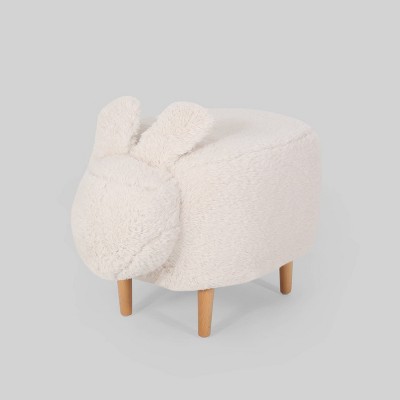Bajada Kids' Bunny Ottoman Stool White - Christopher Knight Home