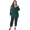 Agnes Orinda Women's Plus Size Long Sleeves Lapel Button with Pockets Office Work Jackets Blazer - 3 of 4