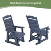 Fortune Candy 1-Person Poly Lumber Patio Glider, with Cup Holders, High Backrest and Deep Contoured Seat, HIPS Material - 4 of 4