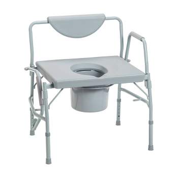 Drive Medical Bariatric Drop Arm Bedside Commode Chair
