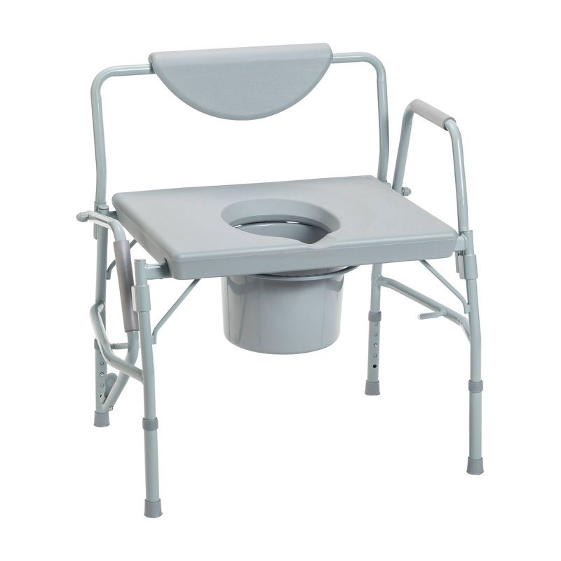 Drive Medical Bariatric Drop Arm Bedside Commode Chair, 1 of 10