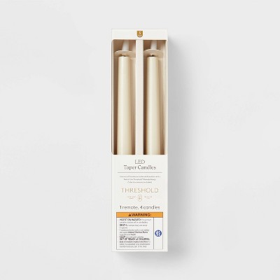 4pk LED Taper Candle Set Cream - Threshold™