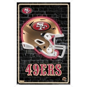 Trends International NFL San Francisco 49ers - Neon Helmet 23 Framed Wall Poster Prints - 1 of 4