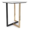 Dobson Marble Side Table White - WyndenHall: Gold Frame, Modern Bedside or End Table, Mid-Century Design - 3 of 4