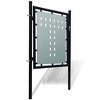 VidaXL Black Single Door Fence Gate 39.4 in.x49.2 in. - 2 of 4