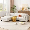 Sectional Couches for Living Room with Movable Ottoman, CENGHU Modular Sectional Sofa, 110 Inch 4 Seat Sofa Set with 5 pillows, Beige - image 2 of 4