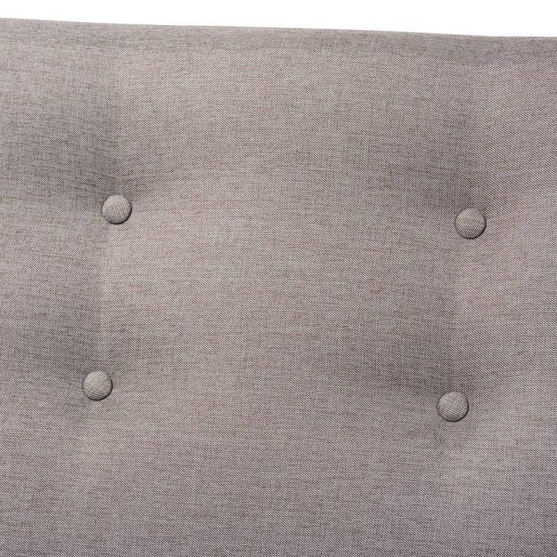 Perris Upholstered Wood Sofa Light Gray/Walnut - Baxton Studio, 6 of 11