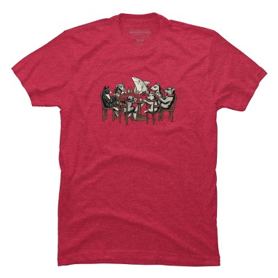 Men's Design By Humans Card Shark By valorandvellum T-Shirt