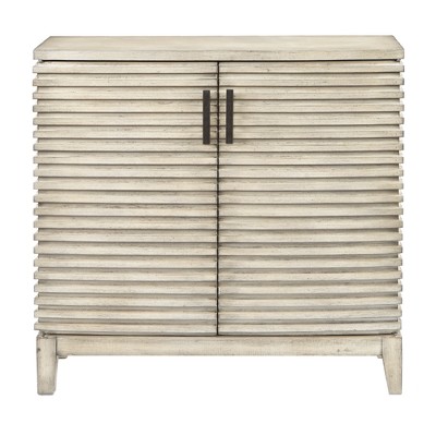 Cream Distressed Wood Modern Chest of Drawers