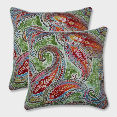 16 5 2pk Bright And Lively Fiesta Throw Pillows Green Pillow