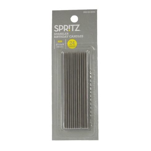 24ct Birthday Candle Gray Spritz Target