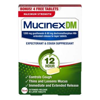  Mucinex DM Max Strength 12 Hour Cough Medicine - Tablets