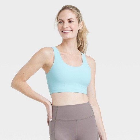 Women's Everyday Soft Medium Support Longline Sports Bra - All In Motion™  Blue L